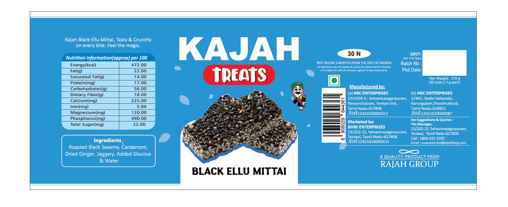 Kajah Black Ellu Mittai