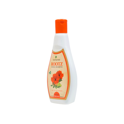 Rajah Ayurveda rootz shampoo a perfectly balanced shampoo that cleanses the hair as well as  scalp without removing the natural oils and making the hair dry. Infused with the  goodness of organic Hibiscus leaves, Amla, Henna, Brahmi Bacopa monnierii, Neem  leaves, Shirakakai, Soap nut.